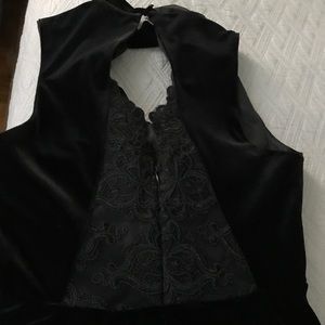 Topshop Black Suede Romper